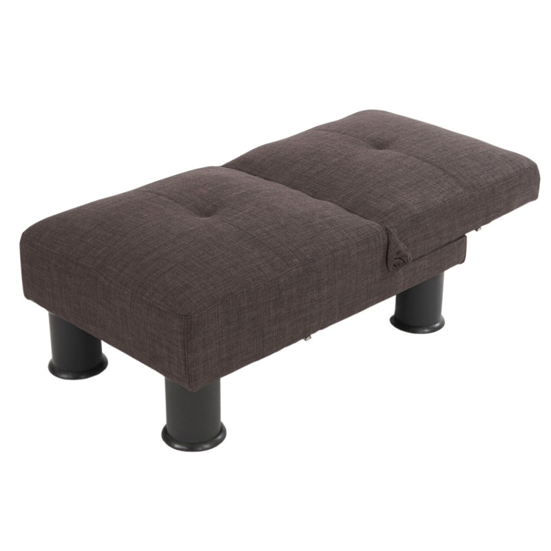 Fauteuil relax Canapé convertible lit d'amis lit d'appoint Melbourne II - tissu, marron