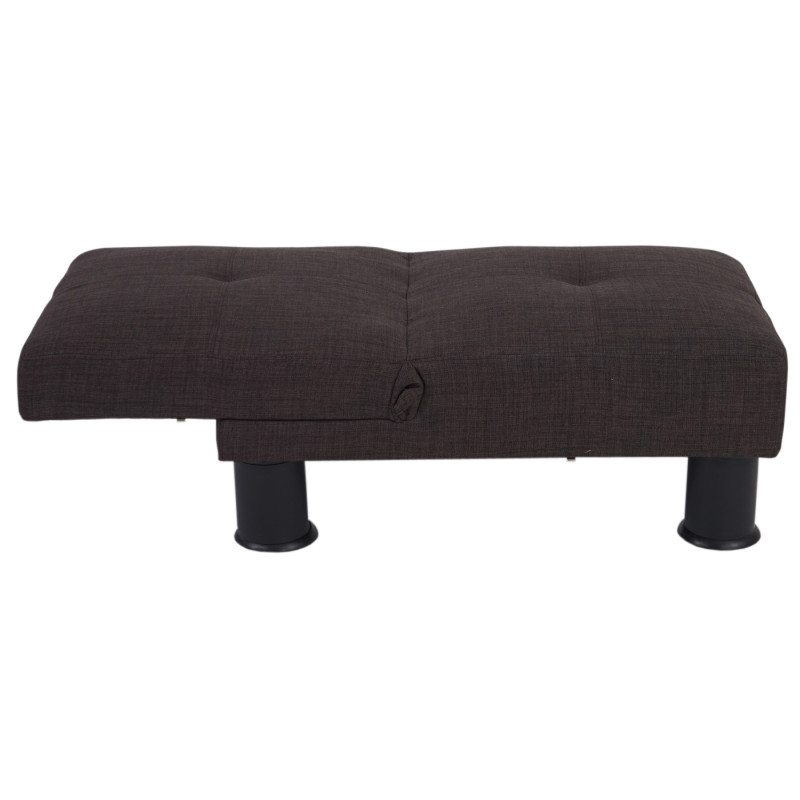 Fauteuil relax Canapé convertible lit d'amis lit d'appoint Melbourne II - tissu, marron