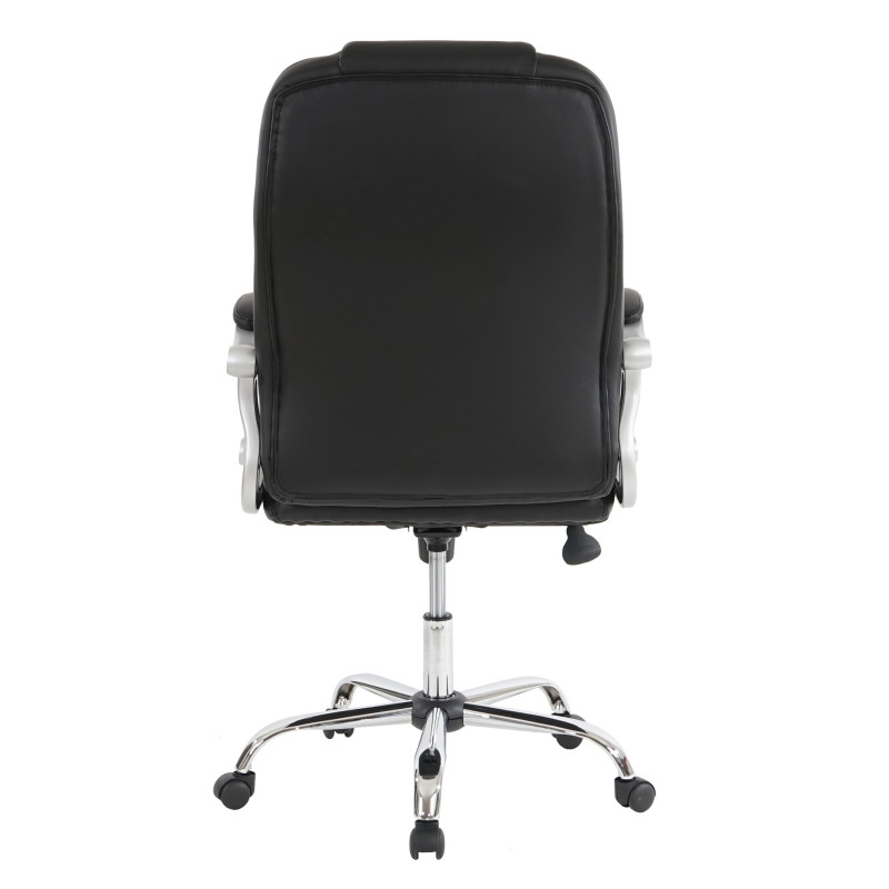 Fauteuil de bureau américain Boston XXL, charge 150kg, similicuir - noir