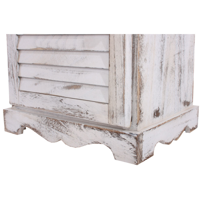 Commode / armoire, 2 tiroirs, 1 porte, 40x32x80cm, shabby, vintage, blanc