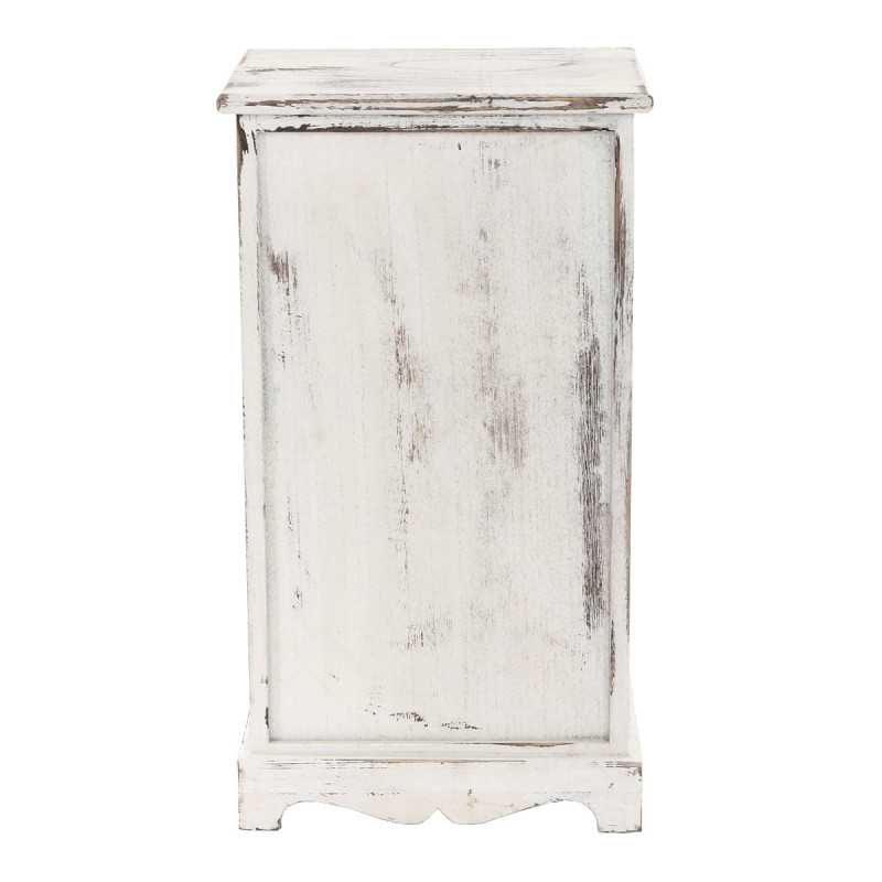 Commode / table d'appoint / chevet / table haute, 35x29x63cm, shabby, vintage, blanc