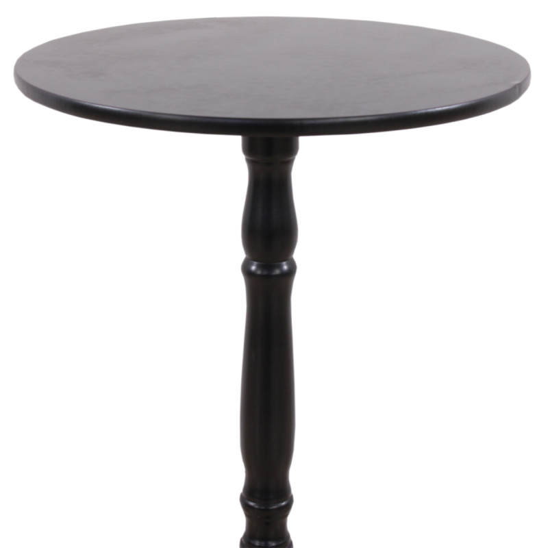 Table d'appoint / table basse / guéridon / bout de canapé, H53cm, bois - noir