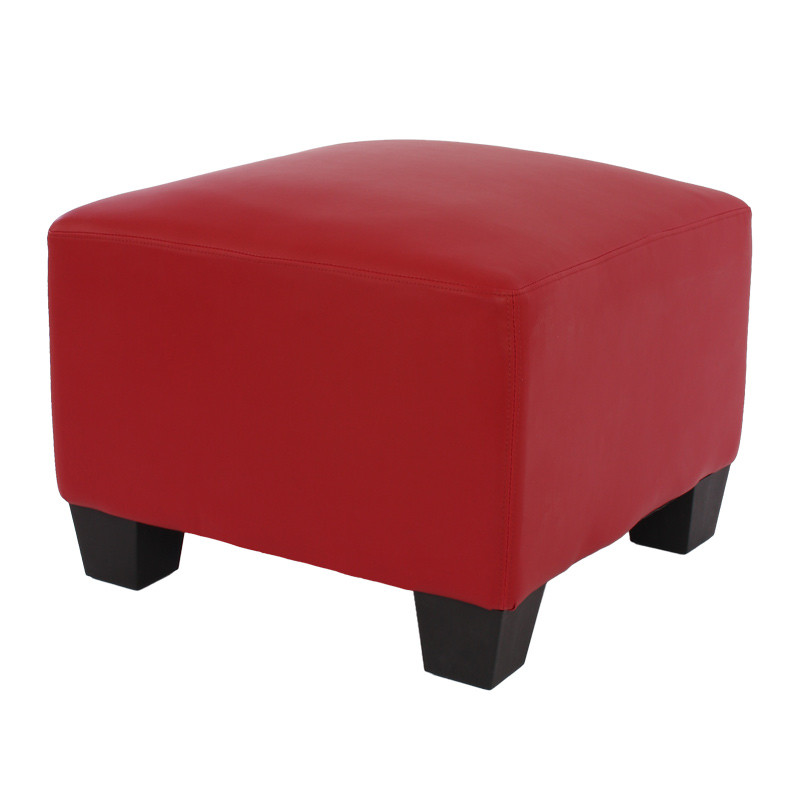 Canapé-élément pouf repose-pied Lyon, modulaire, simili-cuir, rouge