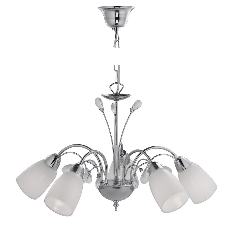 Lustre / lampe suspension à faible consommation, 5 bras, ampoules incluses