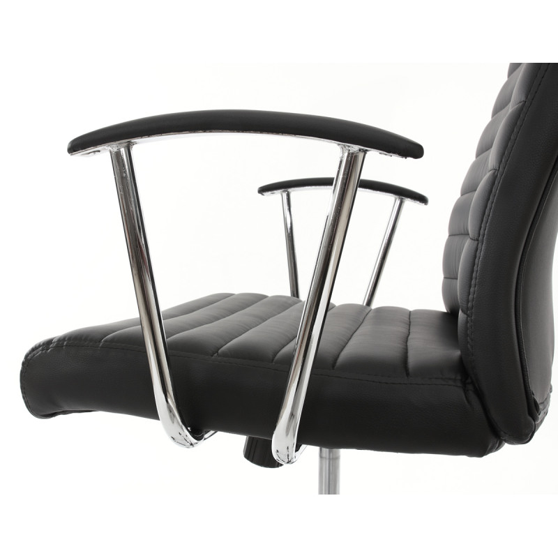 Fauteuil/chaise de bureau Cagliari, ergonomique, simili-cuir, noir