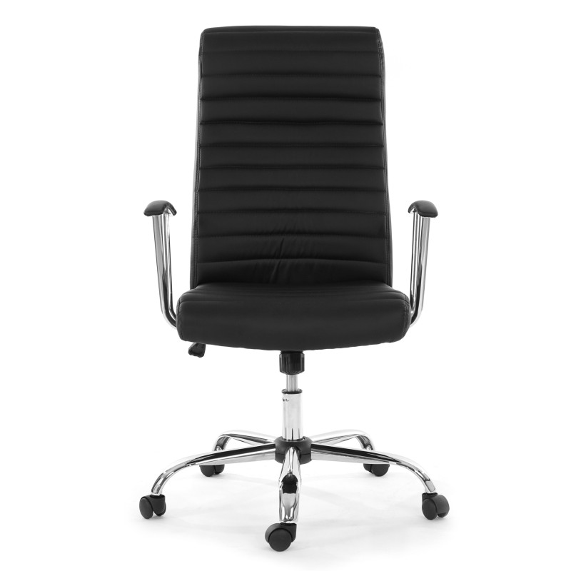 Fauteuil/chaise de bureau Cagliari, ergonomique, simili-cuir, noir