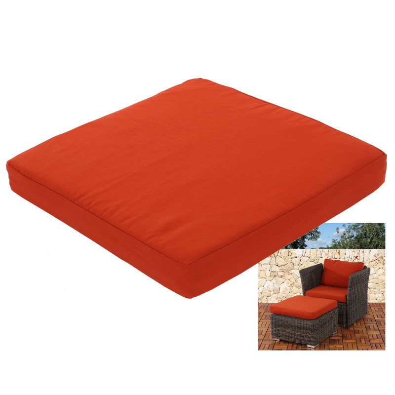 Coussin d'assise pr salon de jardin modulable Siena polyrotin - bordeaux