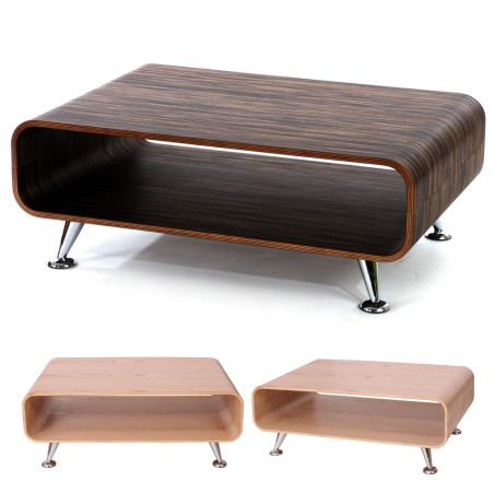 Table basse de salon Zebrano XXL DL-039, 90x61x33cm