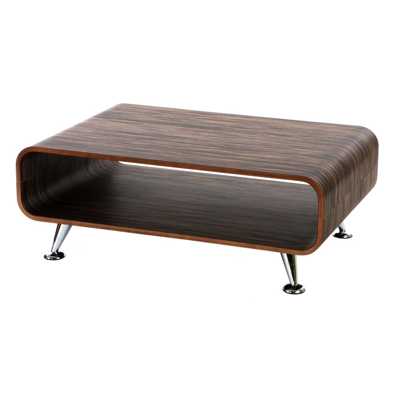 Table basse de salon Zebrano XXL DL-039, 90x61x33cm