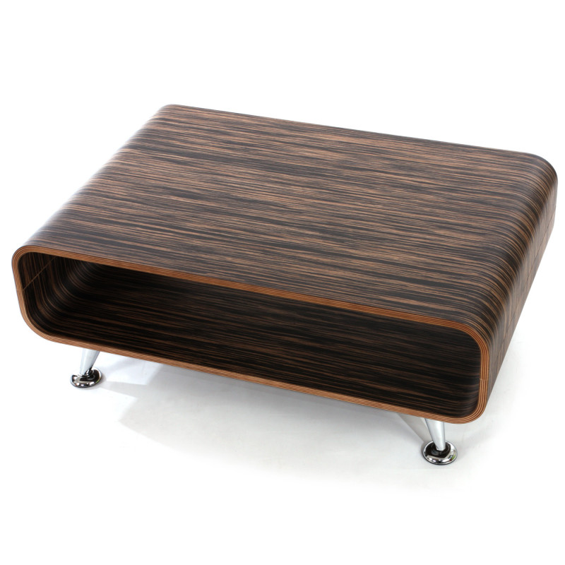 Table basse de salon Zebrano XXL DL-039, 90x61x33cm