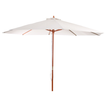 Parasol en bois, parasol de jardin Florida, parasol de marché, 3,5m - crème