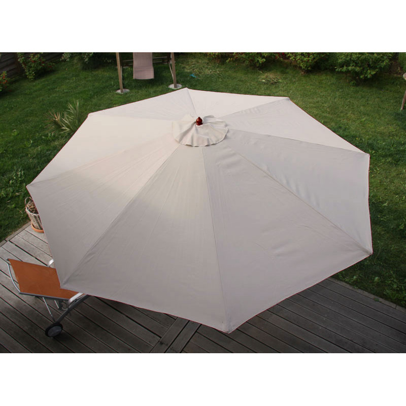 Parasol en bois, parasol de jardin Florida, parasol de marché, 3,5m - crème