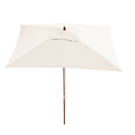 Parasol en bois, parasol de jardin Florida, parasol de marché, rectangulaire 2x3m - crème