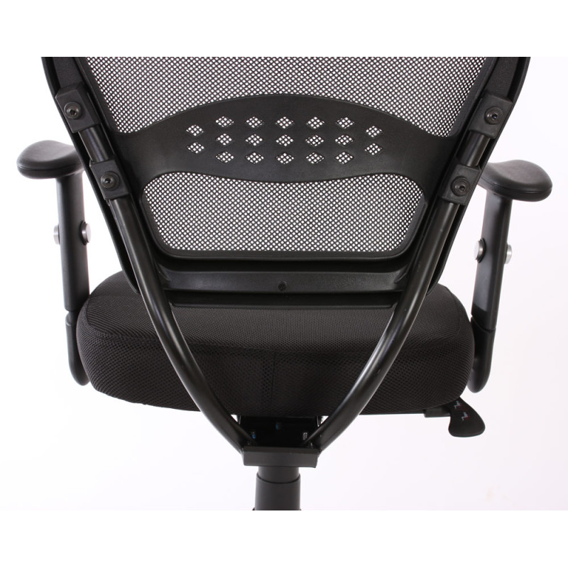 Fauteuil/chaise de bureau Seattle, charge 150kg, tissu, noir
