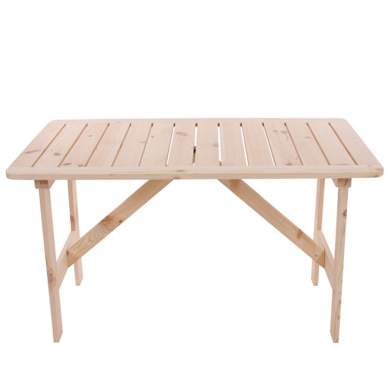 Table de jardin Copenhague, bois de pin massif, 130x80x71cm