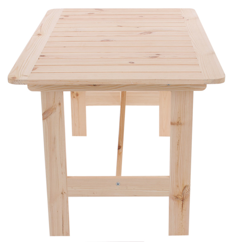 Table de jardin Copenhague, bois de pin massif, 130x80x71cm