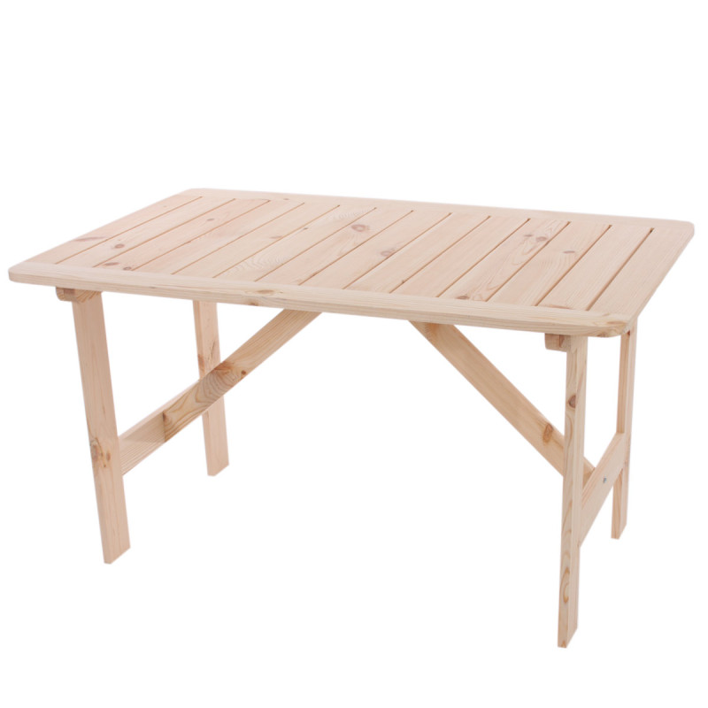 Table de jardin Copenhague, bois de pin massif, 130x80x71cm