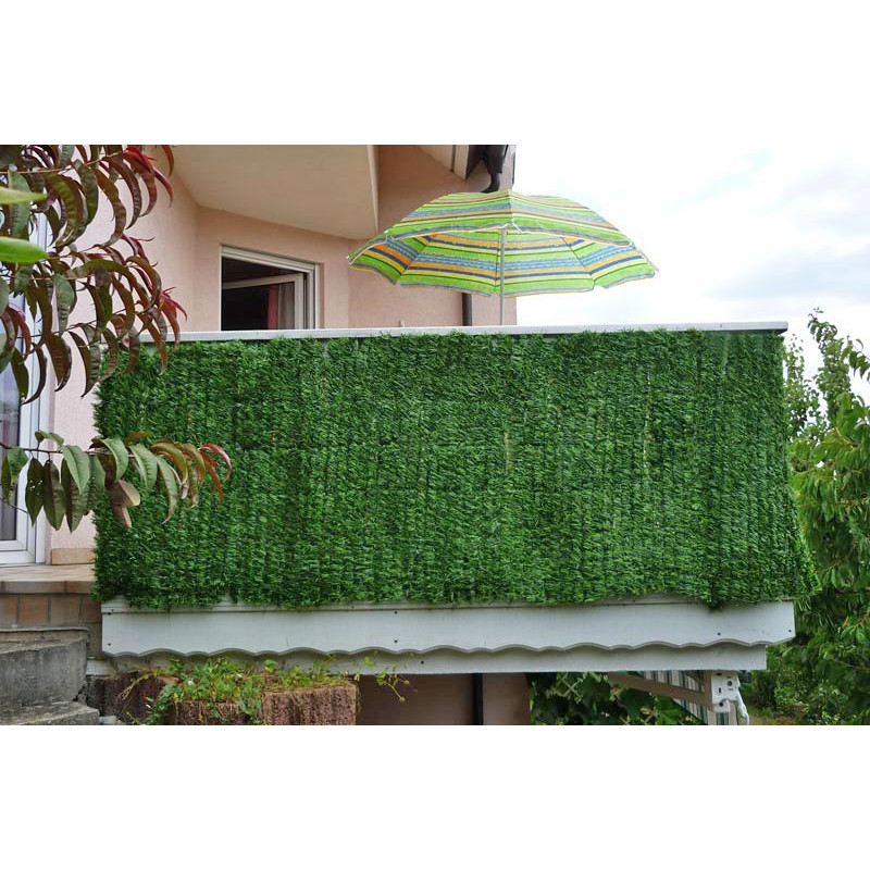 Haie artificielle/brise vue pour balcon, aspect sapin, 300x150cm