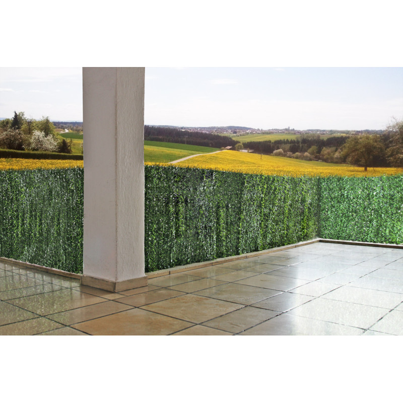 Haie artificielle/brise vue pour balcon, aspect sapin, 300x150cm