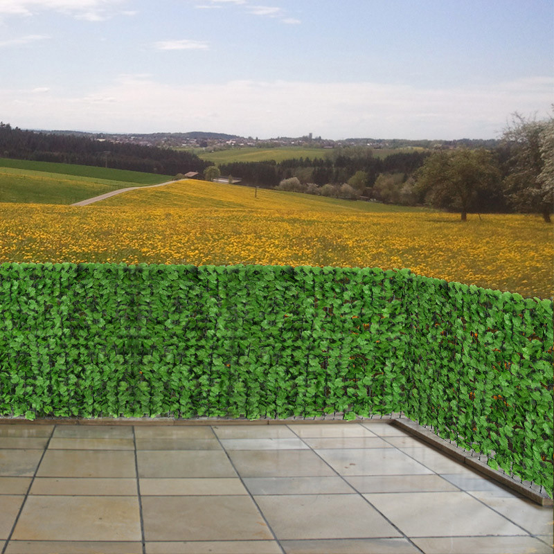 Haie artificielle/brise vue pour balcon, feuilles, 300x150cm