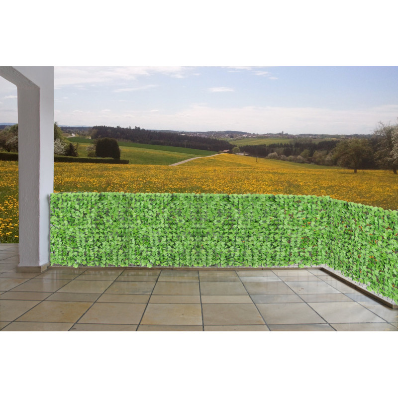 Haie artificielle/brise vue pour balcon, feuilles, 300x150cm