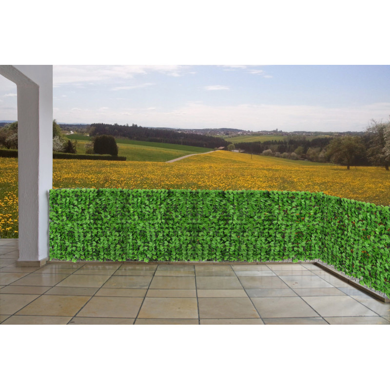 Haie artificielle/brise vue pour balcon, feuilles, 300x150cm