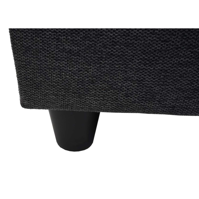 Banc banquette coffre de rangement Kriens XXL, 180x45x45cm, tissu, gris