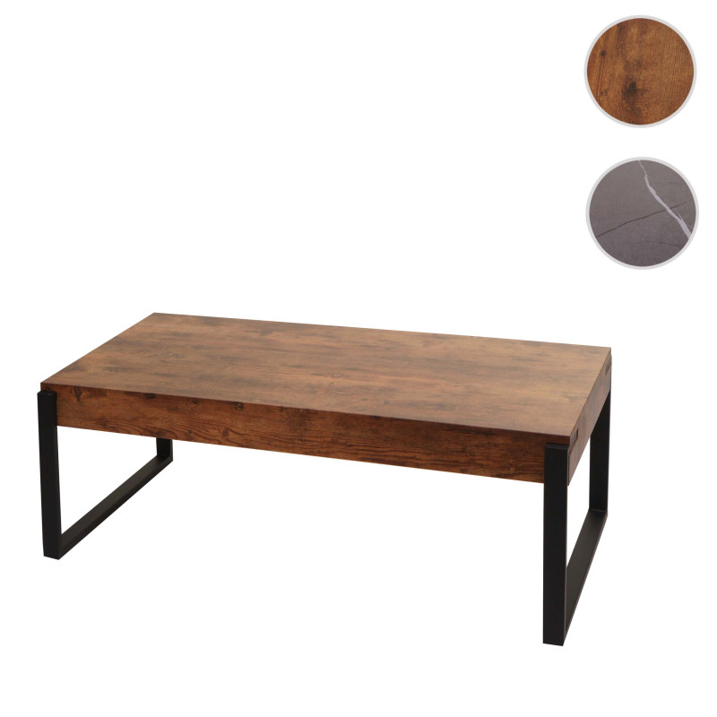 Table basse Table de salon Table d'appoint Table de salon, métal 43x110x64cm - aspect marbre gris