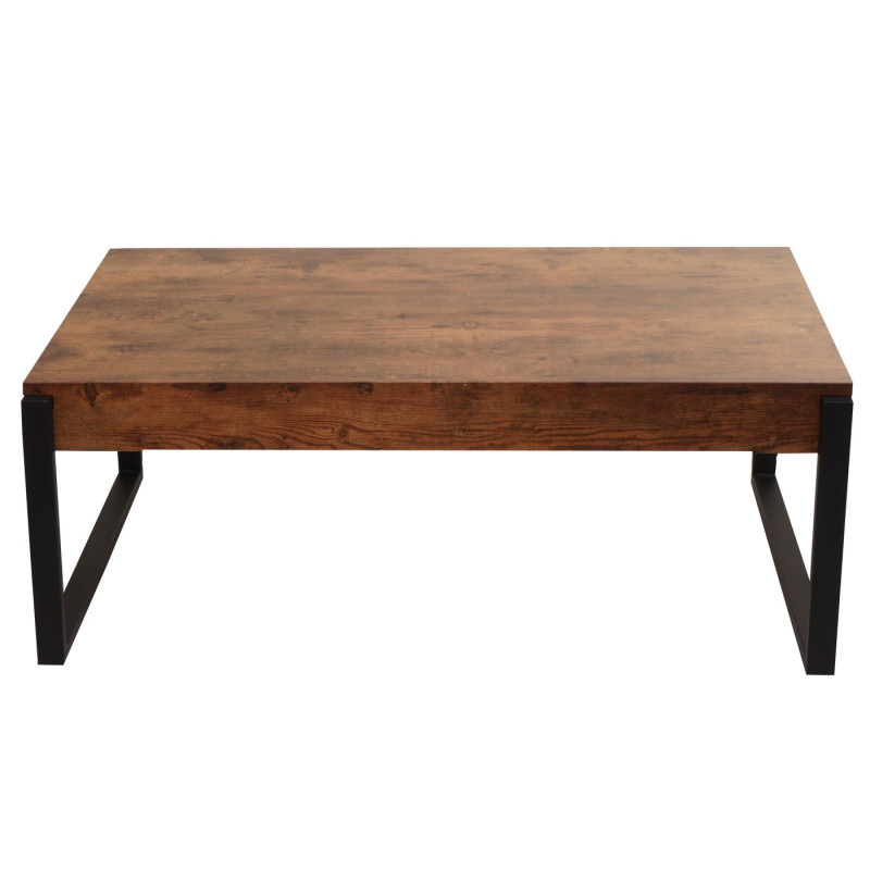 Table basse table de salon table d'appoint table de salon, métal 43x110x64cm - chêne sauvage foncé