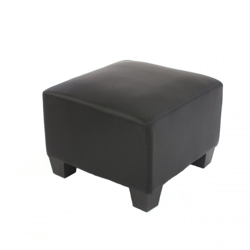 Canapé-élément pouf repose-pied Lyon, modulaire, simili-cuir, noir