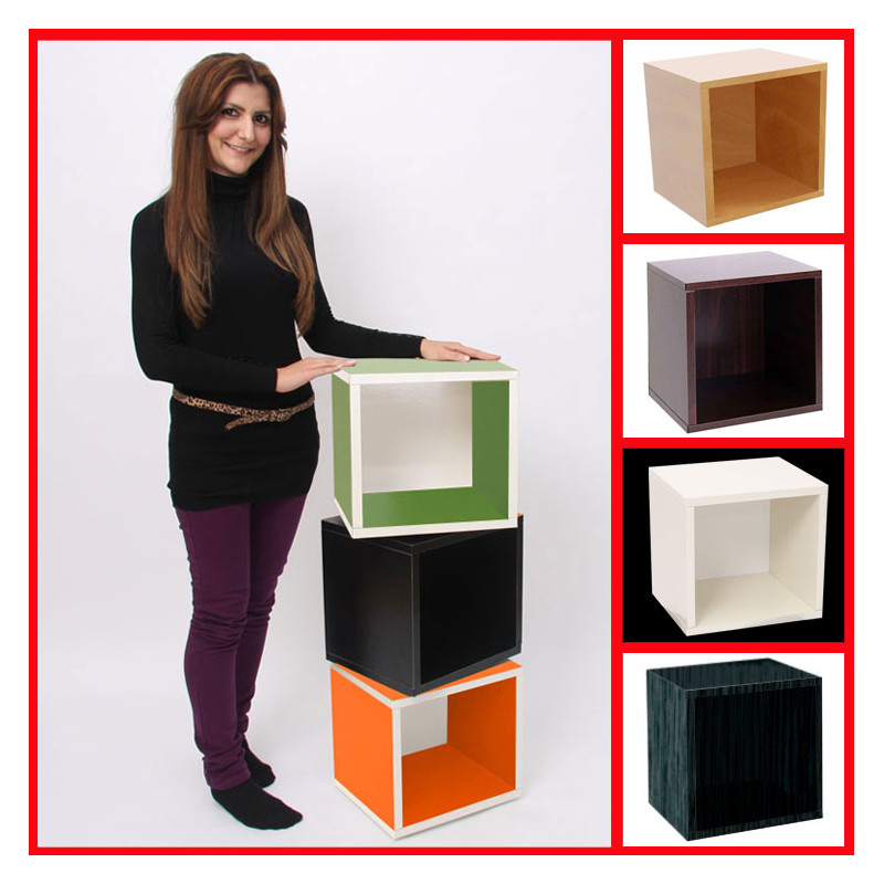 Étagère cube modulaire M73, étagère indépendante, 40x34x29 cm - blanc avec plaque tournante