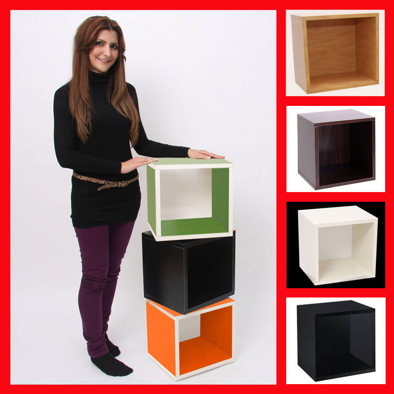 Étagère cube modulaire M73, étagère indépendante, 40x34x29 cm - blanc avec plaque tournante