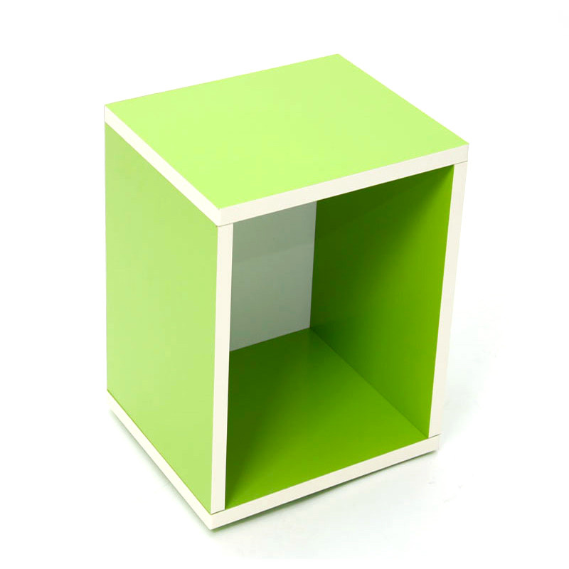 Étagère cube M73, rangement, combinable, 34x29x40cm, vert