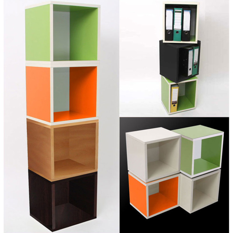 Étagère cube M73, rangement, combinable, 34x29x40cm, vert