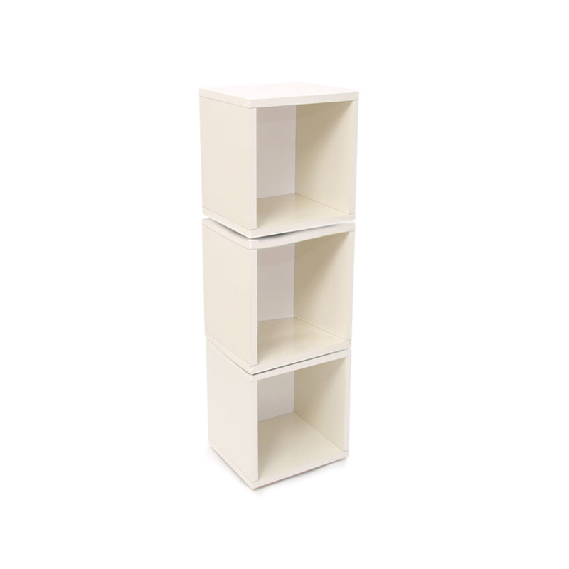 3x étagère cube modulaire M73, étagère indépendante 100 cm, rotatif - blanc