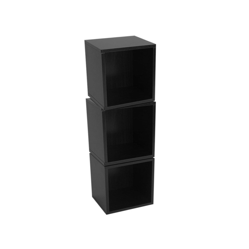 3x étagère cube modulaire M73, étagère indépendante 100 cm, rotatif - noir