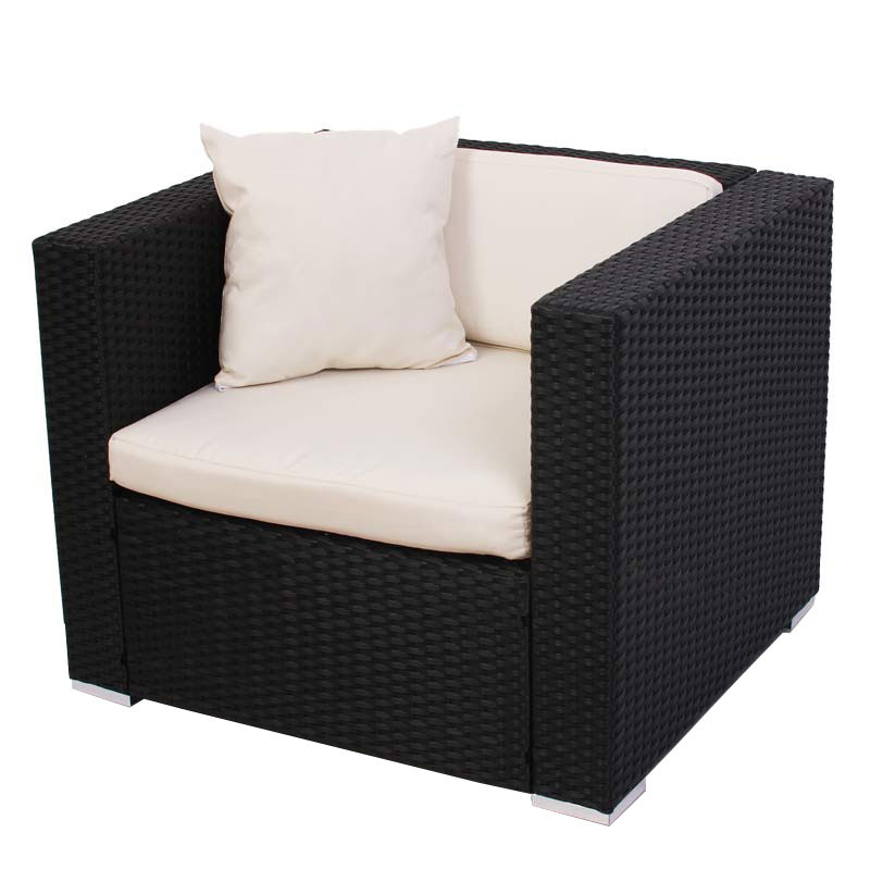 Fauteuil modulaire RomV, polyrotin, aluminium - anthracite