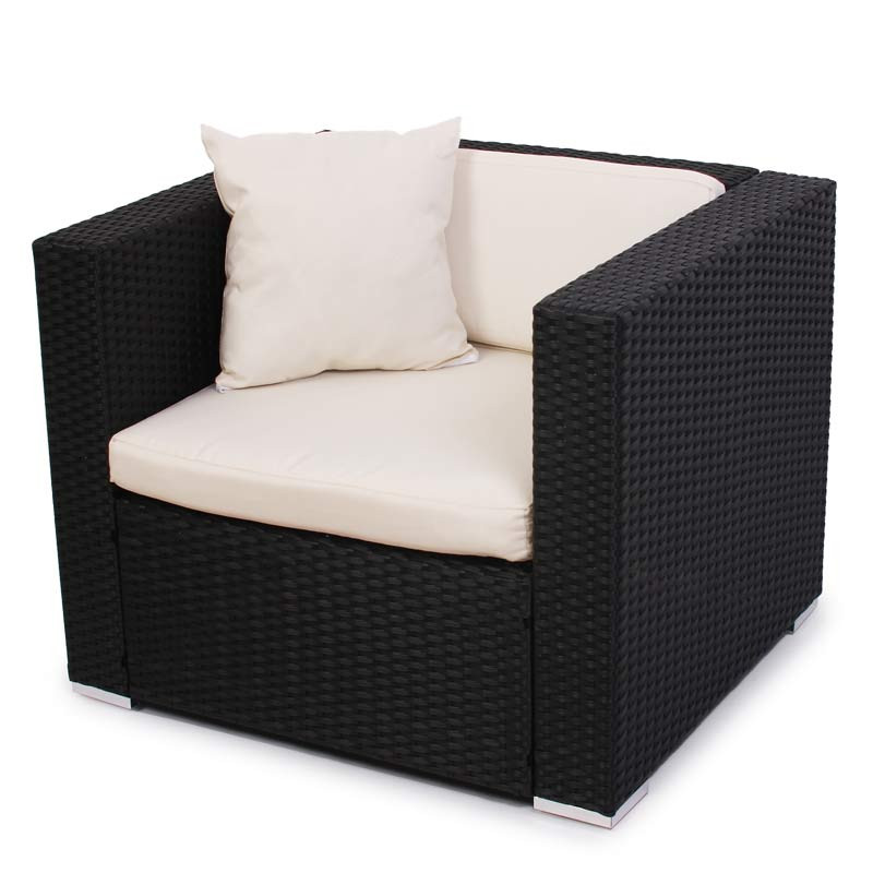 Fauteuil modulaire RomV, polyrotin, aluminium - anthracite