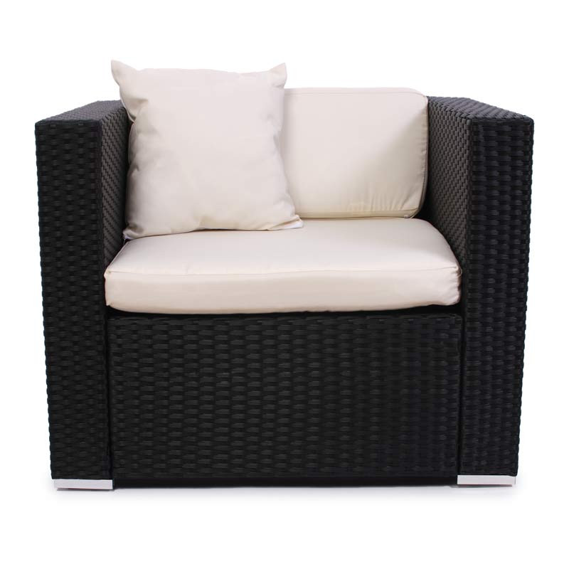 Fauteuil modulaire RomV, polyrotin, aluminium - anthracite