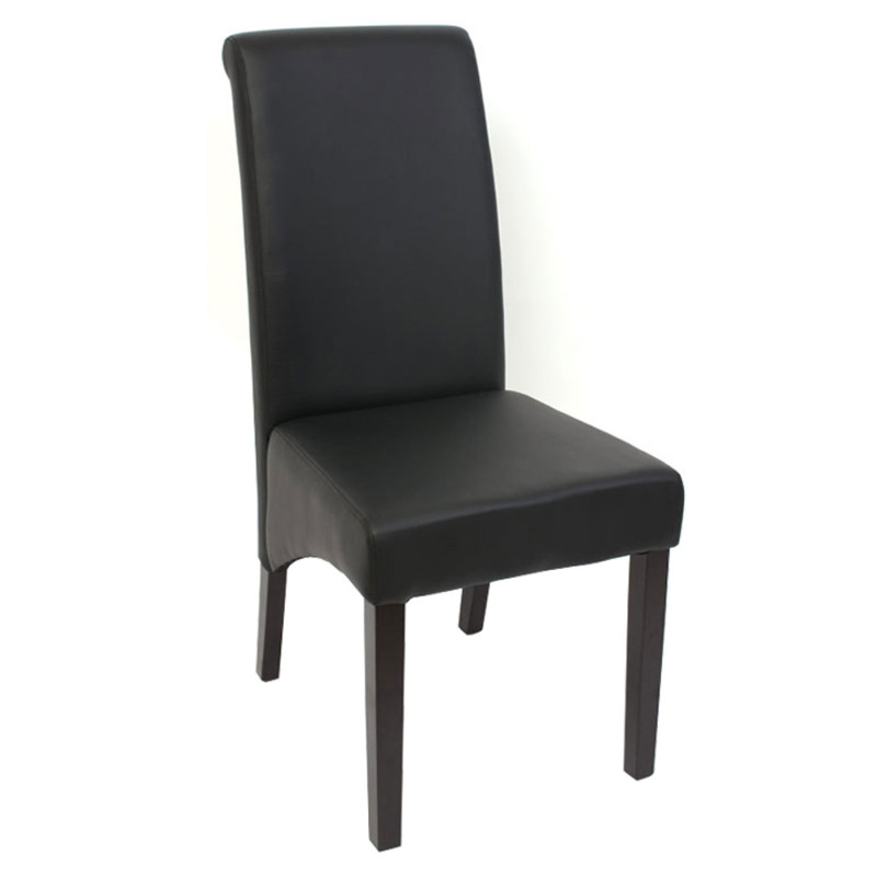 2x chaise de salle à manger  chaise M37 - similicuir mat, noir, pieds foncés