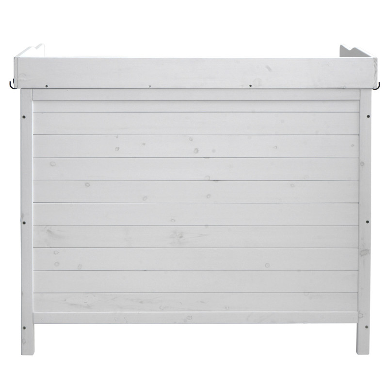 Armoire de jardin avec plan de travail Outdoor sapin bois MVG 86x99x56cm, blanc