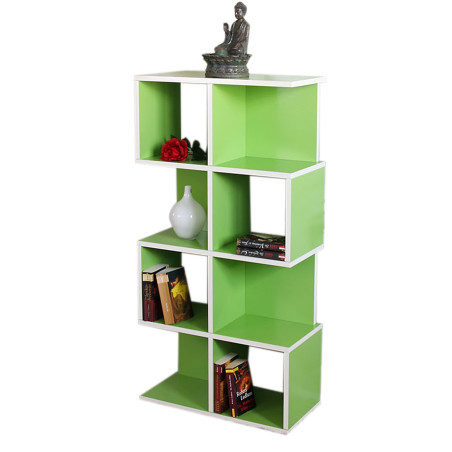 Étagère rangement M73, 8 compartiments, 63x29x124cm, vert