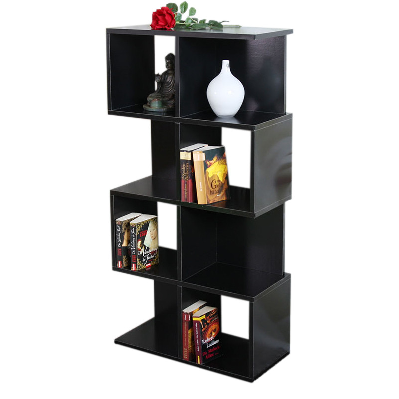 Étagère rangement M73, 8 compartiments, 63x29x124cm, noir