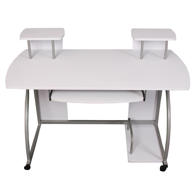 Bureau jeunesse, desserte informatique Ohio, 90x115x55cm, blanc