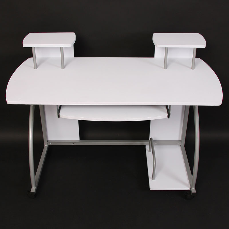 Bureau jeunesse, desserte informatique Ohio, 90x115x55cm, blanc