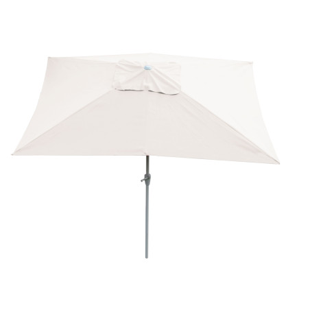 Parasol en aluminium N23, 2x3m, rectangulaire, inclinable, inoxydable - crème