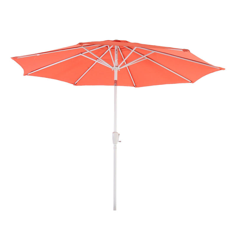 Parasol en aluminium N19, 300 cm, inclinable, inoxydable - terre cuite