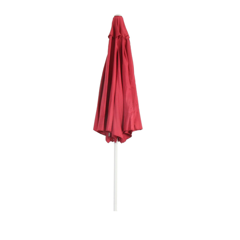 Parasol en aluminium N19, 300 cm, inclinable, inoxydable - rouge