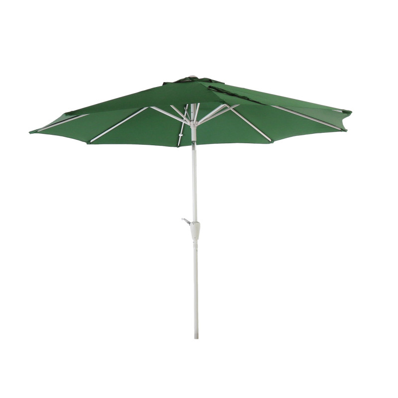 Parasol en aluminium N19, 300 cm, inclinable, inoxydable - vert