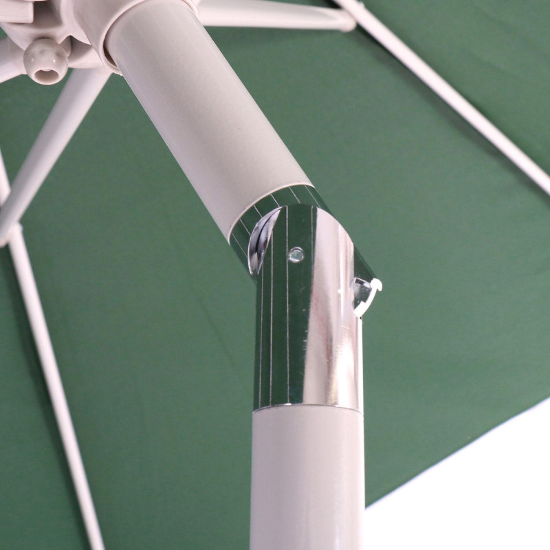 Parasol en aluminium N19, 300 cm, inclinable, inoxydable - vert